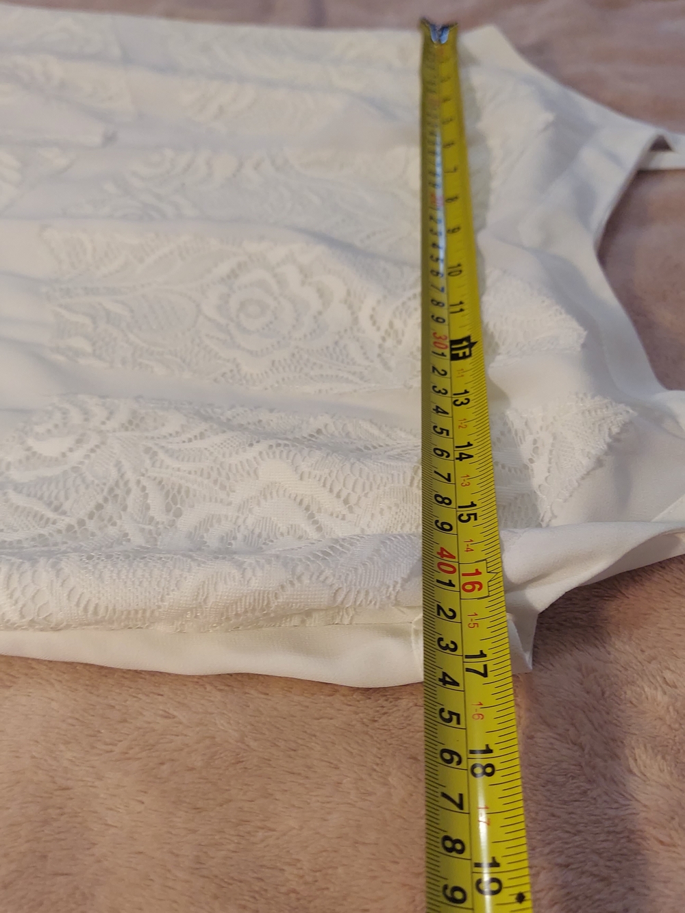 Gianni Bini Women's White Lace Mini Slip Cocktail Dress Size M - Picture 9 of 10